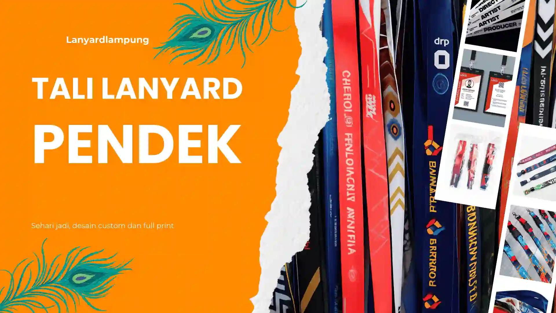 Tali Lanyard Pendek Lampung Custom Praktis