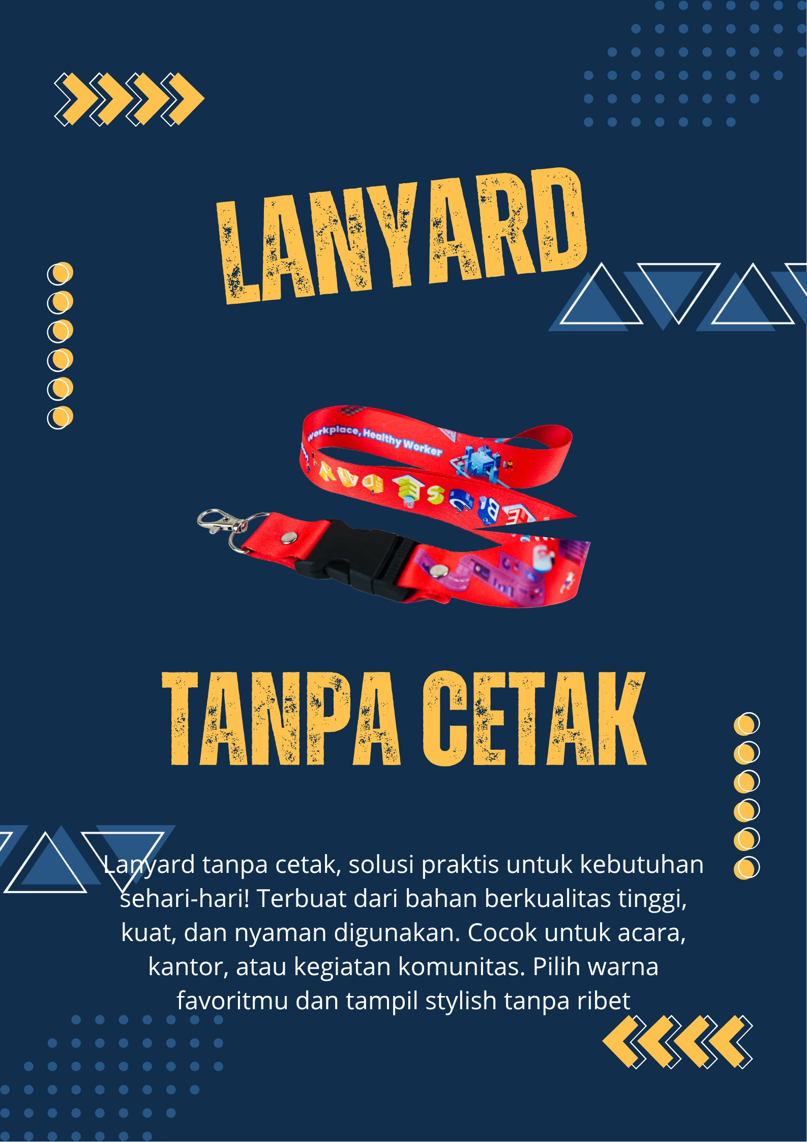 Lanyard tanpa Cetak Murah di Lampung
